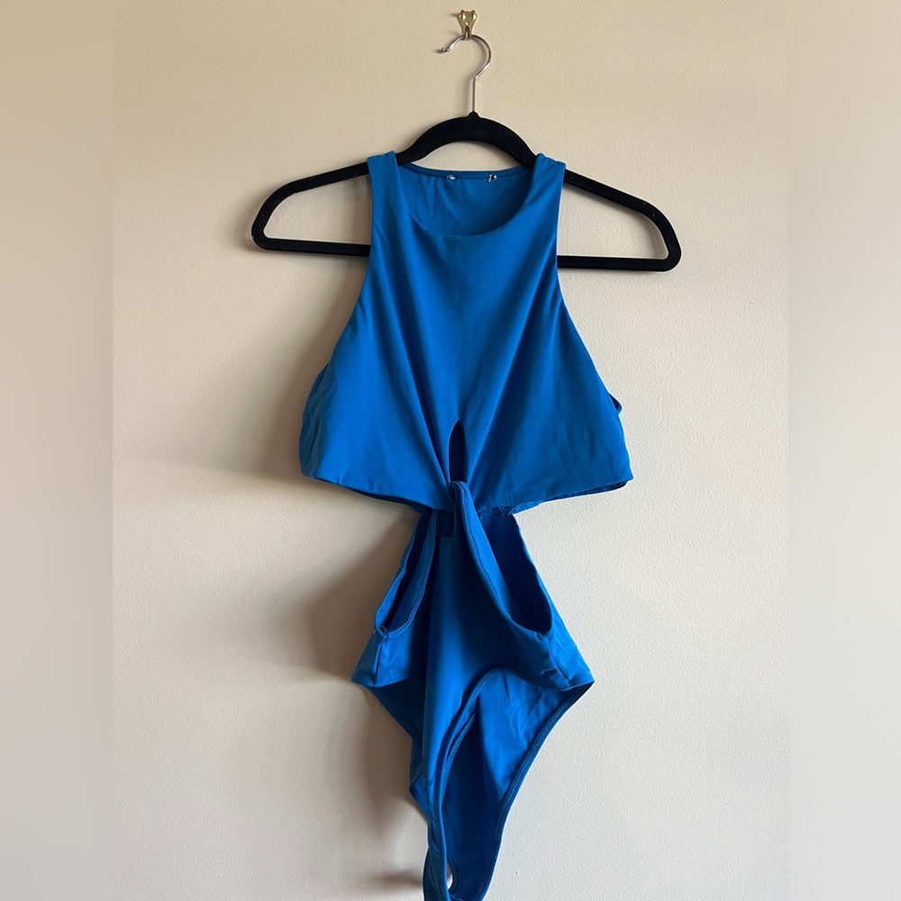 Zara Blue Sleeveless Bodysuit